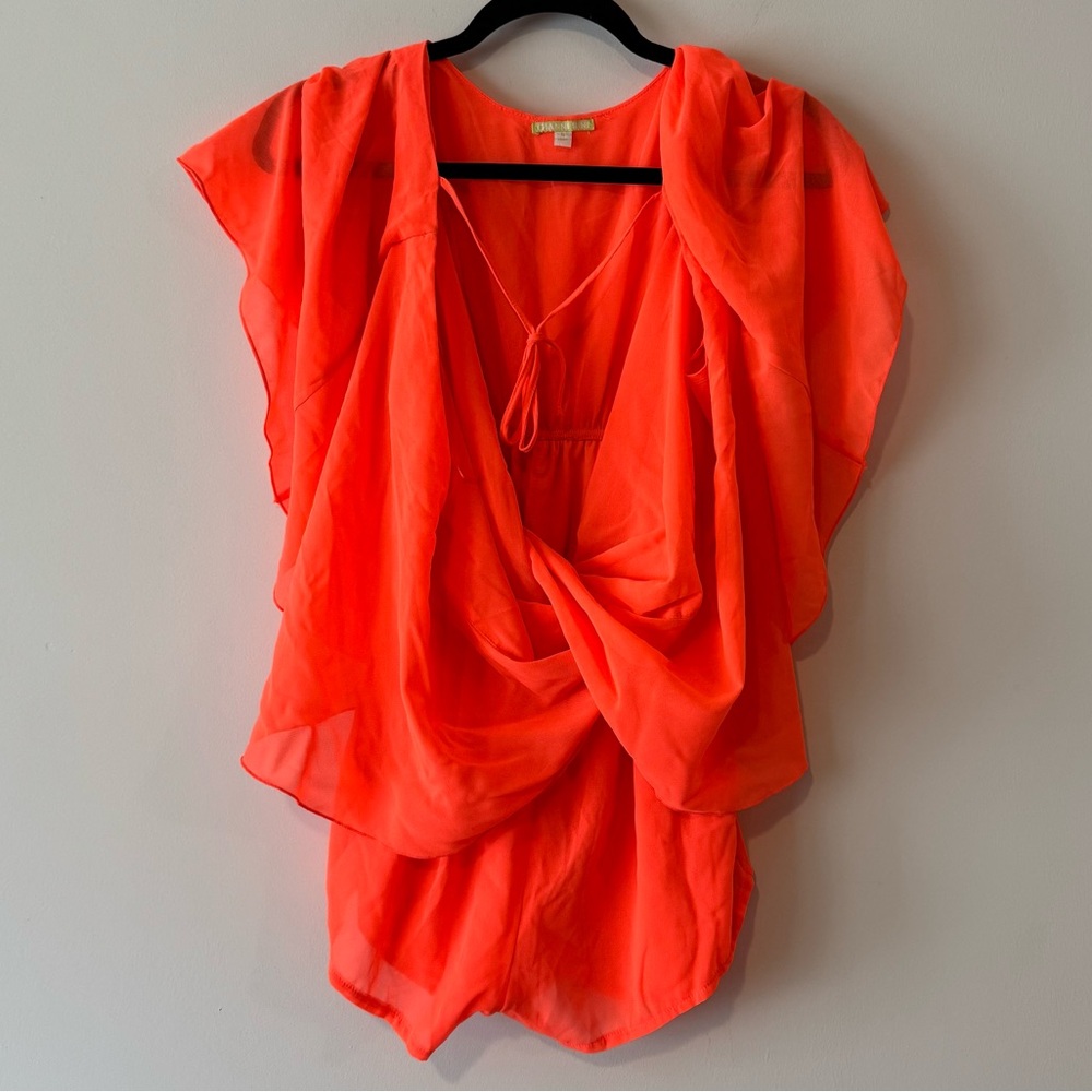 Gianni Bini Wrap Front Romper